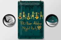 Blechschild Alkohol 20x30cm Tiki Bar Aloha Night Party