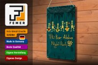 Blechschild Alkohol 20x30cm Tiki Bar Aloha Night Party