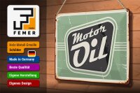 Blechschild Retro 30x20cm Motor oil Motoröl Auto