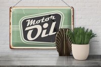 Blechschild Retro 30x20cm Motor oil Motoröl Auto