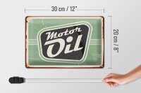 Blechschild Retro 30x20cm Motor oil Motoröl Auto