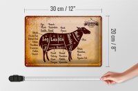 Blechschild Lamm 30x20cm Lamb cuts Organic Metzgerei