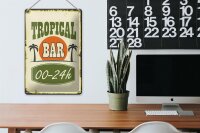 Blechschild Alkohol 20x30cm Tropical Bar 00 - 24 h