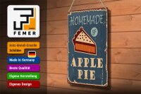 Blechschild Kuchen 20x30cm Homemade Apple Pie (Apfelkuchen)