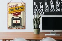 Blechschild Retro 20x30cm Extra Life Auto Batteries
