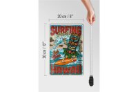 Blechschild Surfing 20x30cm Paradise Hawaii Sommer Sport
