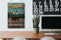 Blechschild Retro 20x30cm Summer Camping Time wild Forest