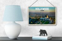Blechschild Reise 18x12cm Hollywood USA Griffith Observatory Schild
