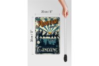 Blechschild Kanu 20x30cm Adventure awaits Canoeing Sport