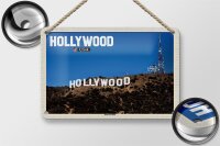 Blechschild Reise 18x12cm Hollywood USA Hollywood Hills Dekoration