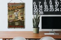 Blechschild Retro 20x30cm Pinup American veterans liberty