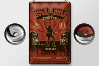 Blechschild Retro 20x30cm Rock&Roll Concert live 9th july