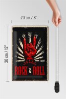 Blechschild Retro 20x30cm Rock & Roll Musik