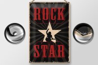 Blechschild Retro 20x30cm Rock Star Musik