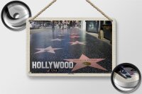 Blechschild Reise 18x12cm Hollywood USA Walk of Fame Dekoration