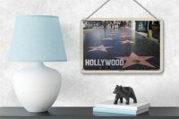 Blechschild Reise 18x12cm Hollywood USA Walk of Fame Dekoration