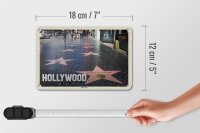 Blechschild Reise 18x12cm Hollywood USA Walk of Fame Dekoration