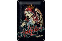 Blechschild Pinup 20x30cm Tattoo Los Angeles