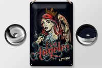 Blechschild Pinup 20x30cm Tattoo Los Angeles