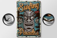 Blechschild Hawaii 20x30cm it´s Surfing time Paradise