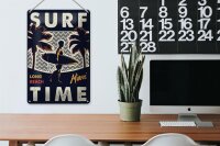 Blechschild Miami 20x30cm Surf time long beach