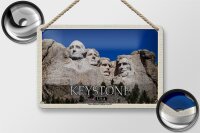 Blechschild Reise 18x12cm Keystone USA Mount Rushmore Memorial Deko
