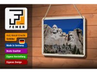 Blechschild Reise 18x12cm Keystone USA Mount Rushmore Memorial Deko