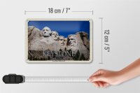 Blechschild Reise 18x12cm Keystone USA Mount Rushmore Memorial Deko