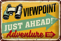 Blechschild Retro 30x20cm Viewpoint Adventure this way