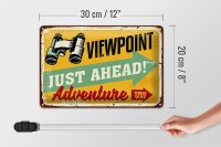 Blechschild Retro 30x20cm Viewpoint Adventure this way