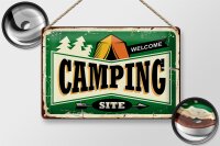 Blechschild Retro 30x20cm Camping welcome