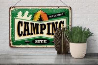 Blechschild Retro 30x20cm Camping welcome