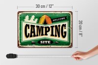 Blechschild Retro 30x20cm Camping welcome