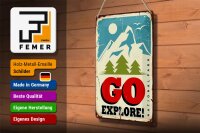 Blechschild Retro 20x30cm National Park go explore