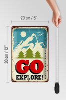 Blechschild Retro 20x30cm National Park go explore
