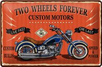 Blechschild Retro 30x20cm Retro Motorrad custom motors