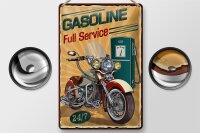 Blechschild Retro 20x30cm Gasoline full service 24/7