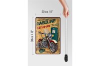 Blechschild Retro 20x30cm Gasoline full service 24/7