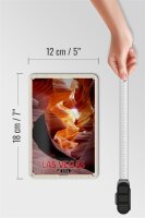 Blechschild Reise 12x18cm Las Vegas USA Antelope Canyon Dekoration
