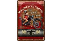 Blechschild Pinup 20x30cm Retro Motorcycle Garage Vintage...