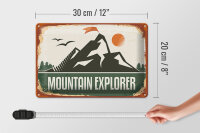 Blechschild Retro 30x20cm Mountain Explorer