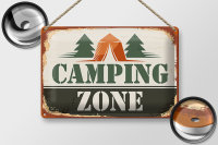 Blechschild Camping 30x20cm Camping Zone
