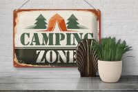 Blechschild Camping 30x20cm Camping Zone
