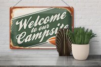 Blechschild Camping 30x20cm welcome to our Campsite
