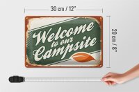 Blechschild Camping 30x20cm welcome to our Campsite