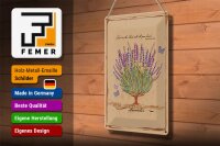 Blechschild Lavendel 20x30cm trust in the lord with all