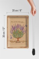 Blechschild Lavendel 20x30cm trust in the lord with all