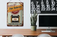 Blechschild Retro 20x30cm Auto Batteries extra life