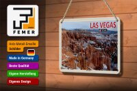 Blechschild Reise 18x12cm Las Vegas USA Bryce Canyon Dekoration