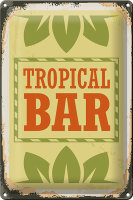 Blechschild Alkohol 20x30cm Tropical Bar Sommer